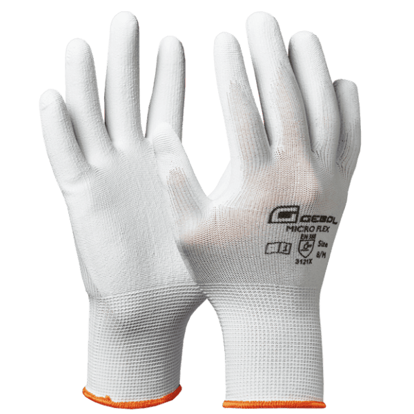 Handschuh "Micro Flex" weiß Gr. 8 (M)