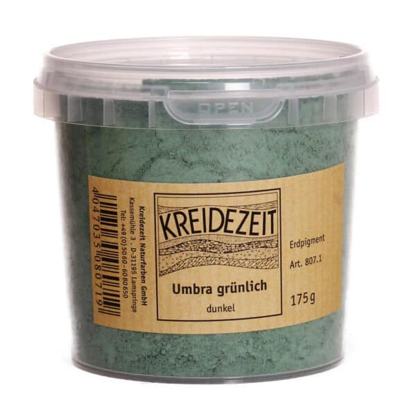 Kreidezeit Pigment Umbra grünlich, dunkel 1kg